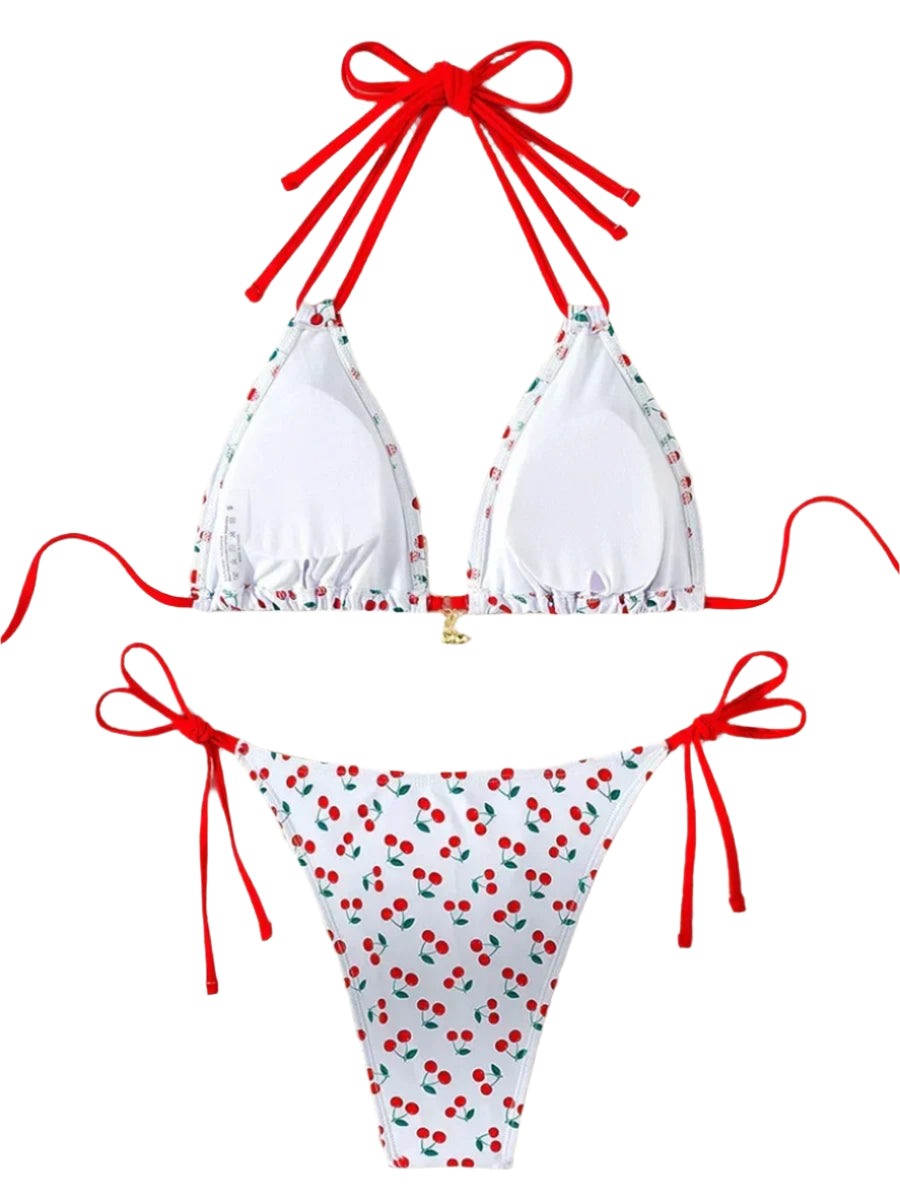 Cherry String Bikini Set - Multiple Colours