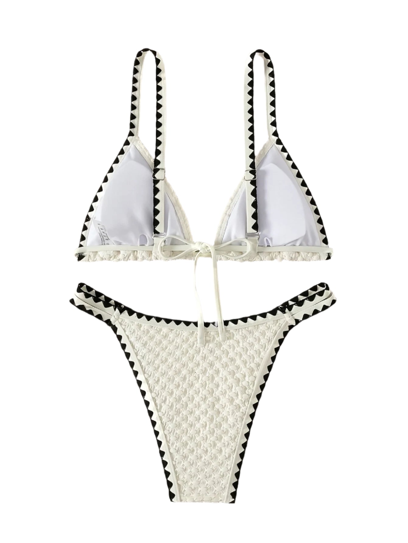 Bubble Knit Triangle Bikini Set - Multiple Colours