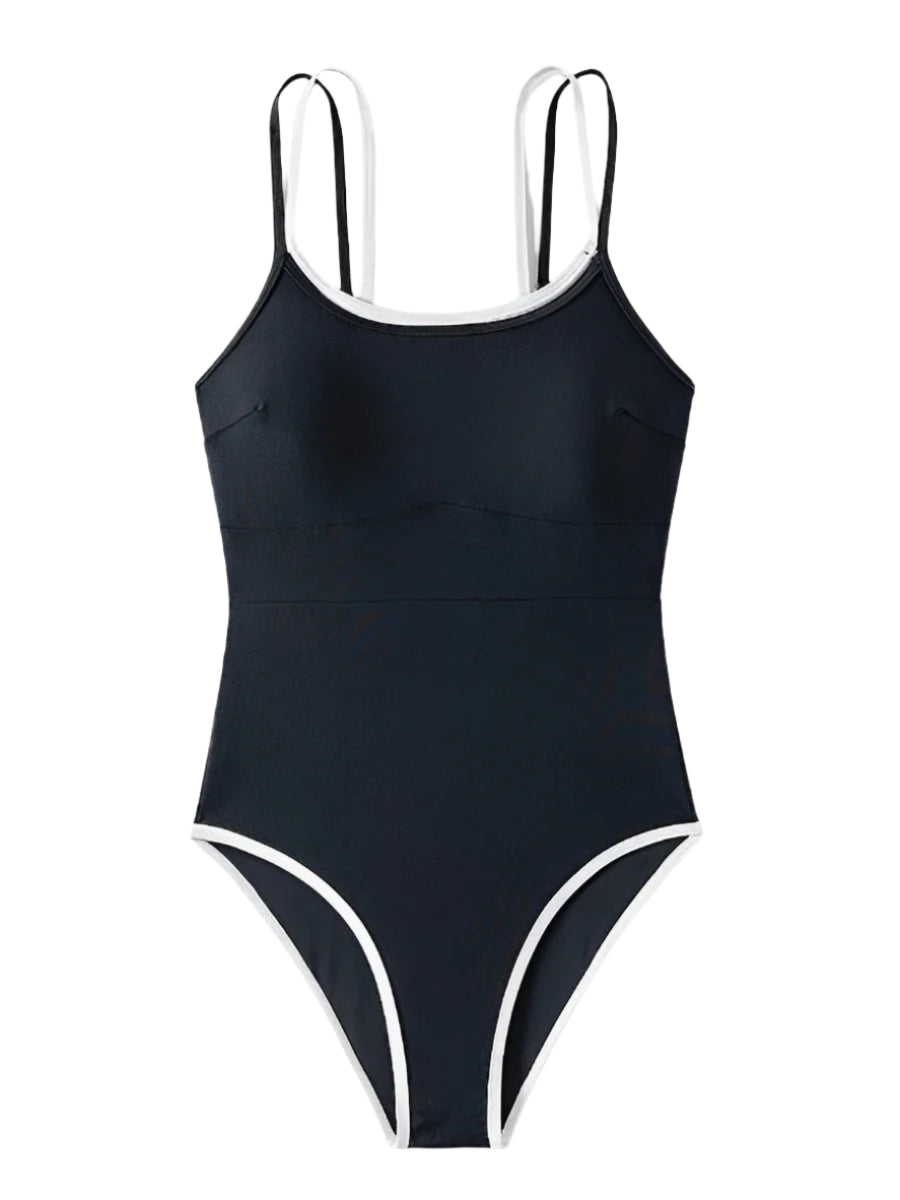 Double Strap One Piece Swimsuit