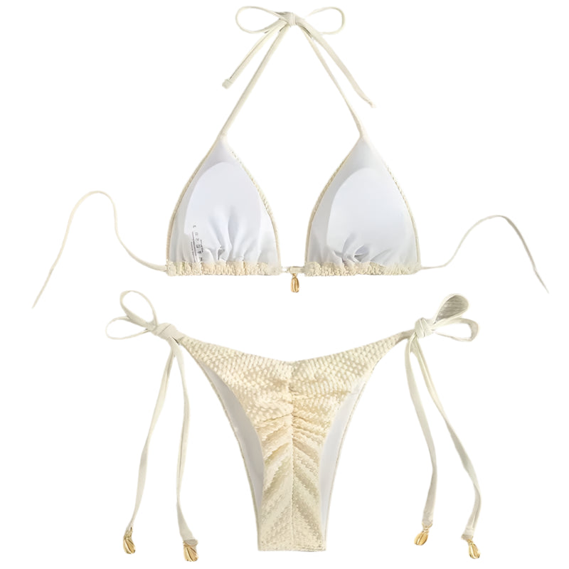 Charm String Halter Bikini Set