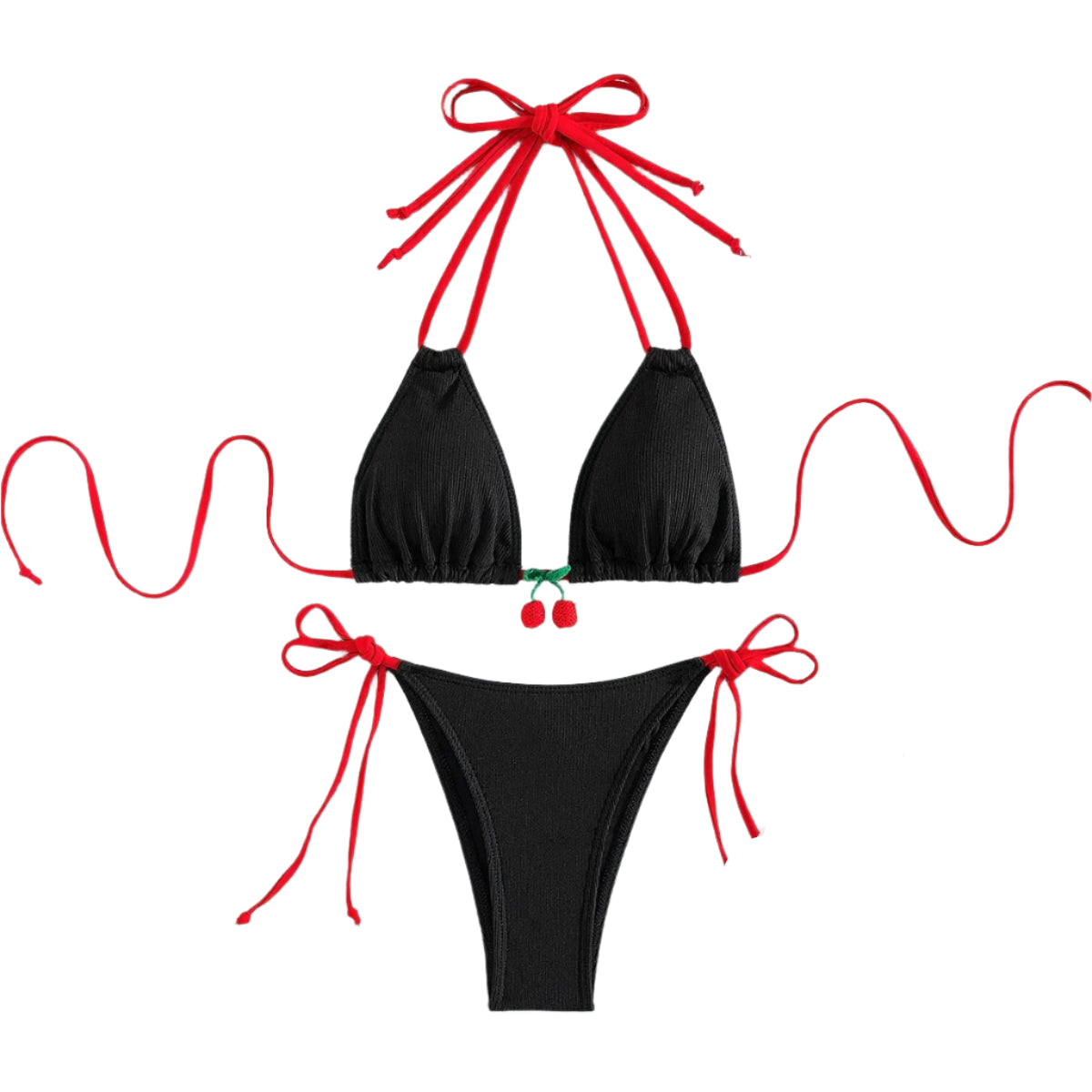 Cherry String Bikini Set - Multiple Colours