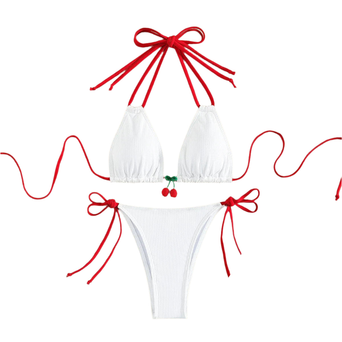 Cherry String Bikini Set - Multiple Colours