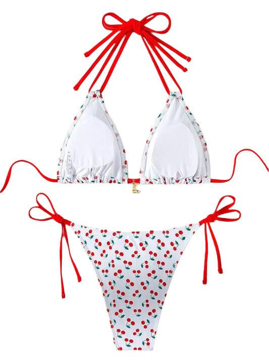 Cherry String Bikini Set - Multiple Colours