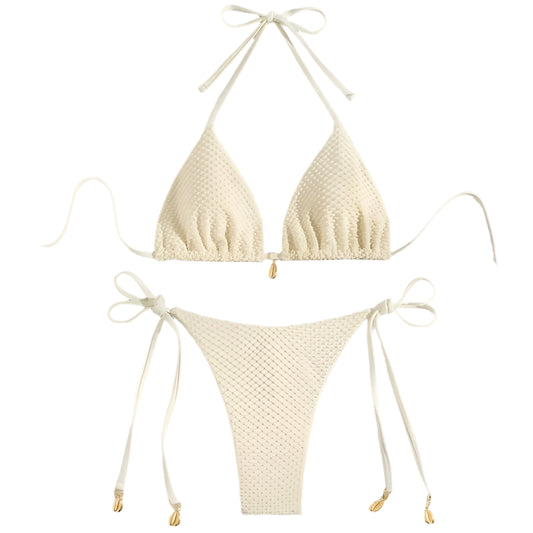 Charm String Halter Bikini Set