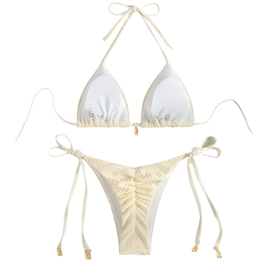 Charm String Halter Bikini Set